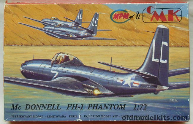 MPM 1/72 FH-1 Phantom - First Navy All-Jet Aircraft - Marines or VF-17A USS Saipan, 72015 plastic model kit